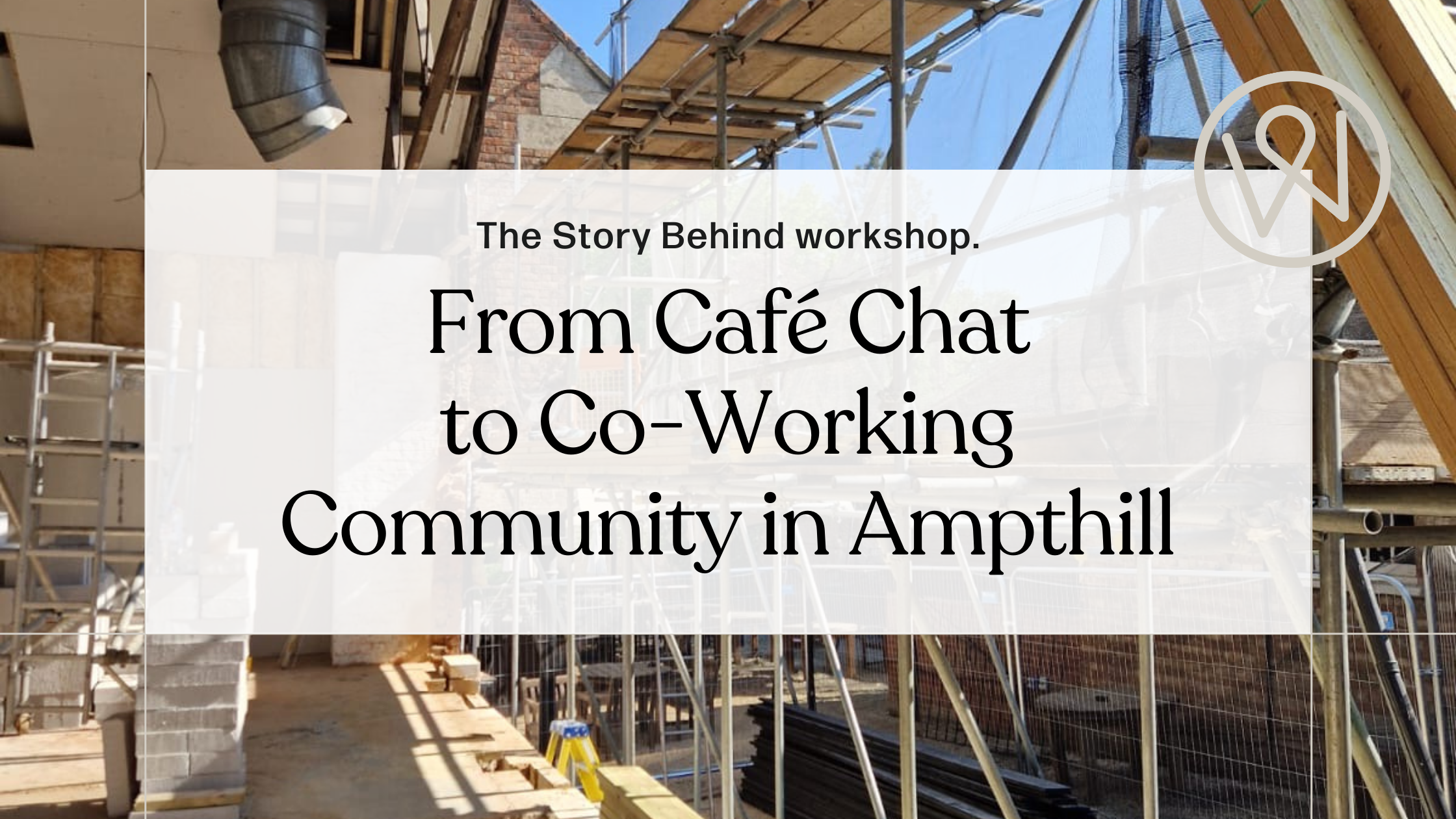 Blog cover image depicting the transition from casual café conversations to a vibrant co-working community in Ampthill.