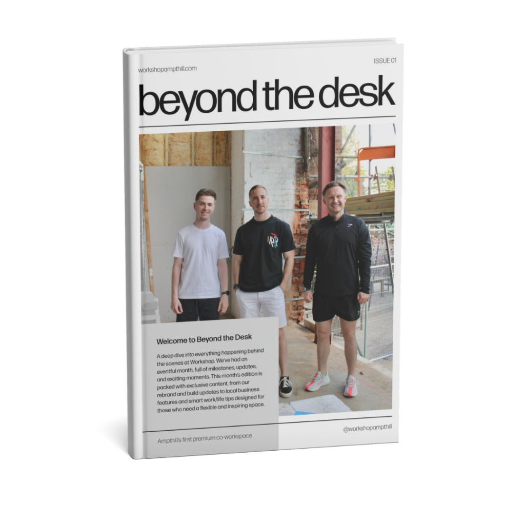 Rob Harry and Tommy planning Workshop Ampthill newsletter launch